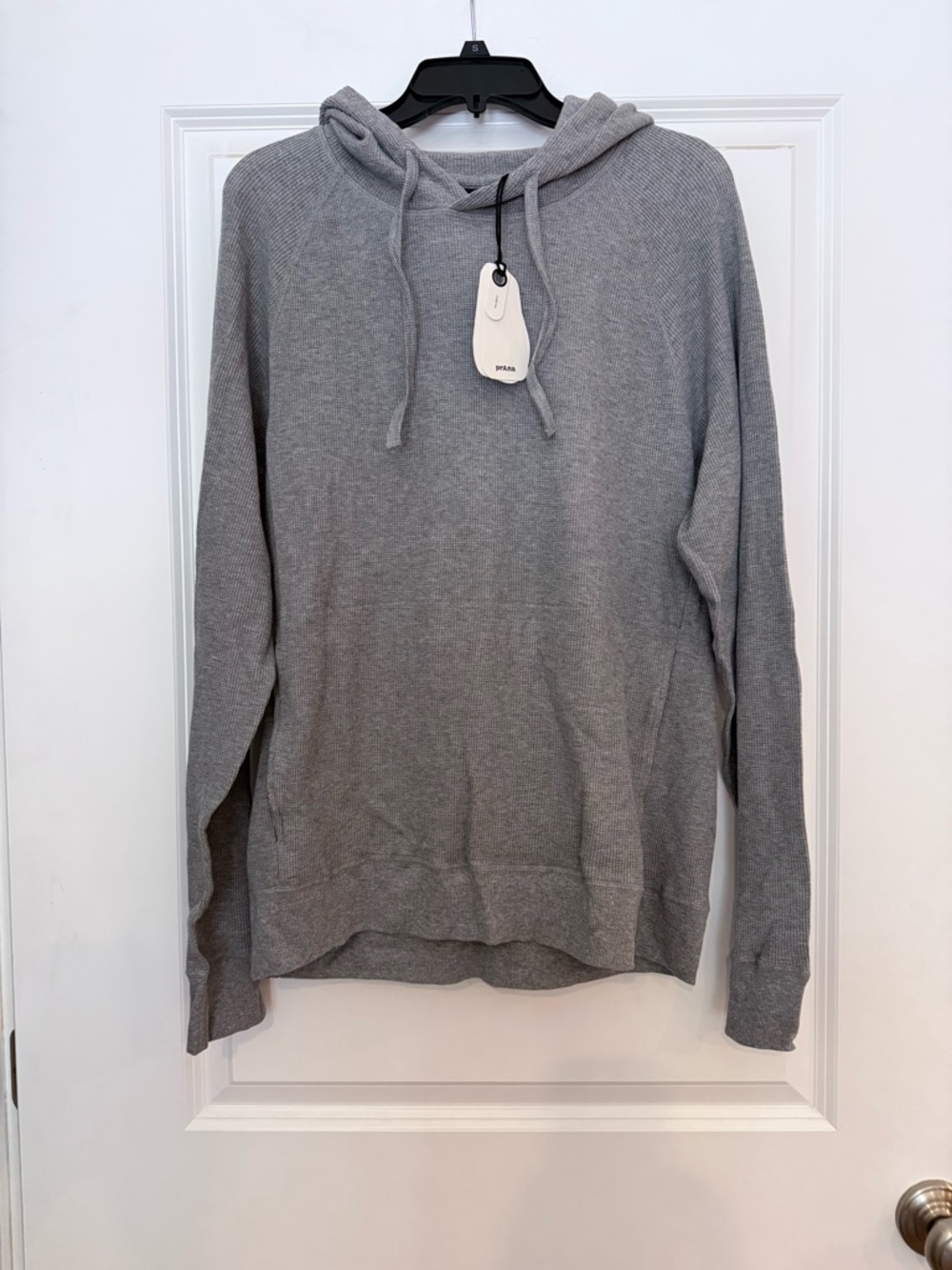 Prana NWT Touchstone Hoodie Heather Grey Mens Medium with pocket